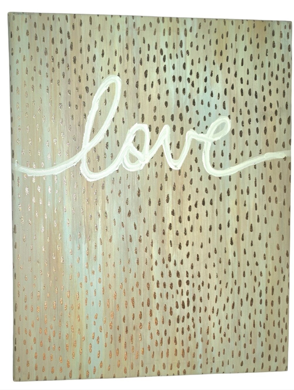 Vertical Romantic Wall Art Love 11 x 14 x 1 3/8 Canvas Neutral Glam Modern Decor